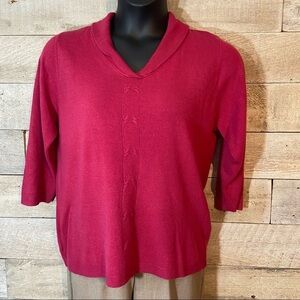 💥5/$25‎ Alia  women’s fuchsia sweater in size large